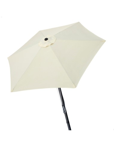 Sombrilla para jardín hexagonal ø270 cm con sistema de doble polea