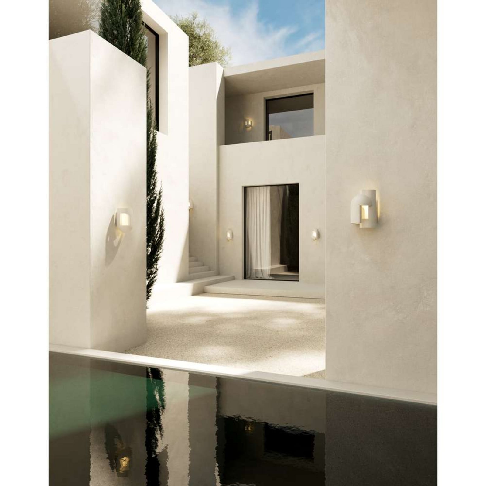 Soul Story 3 Aplique Exterior White/Concrete - DCW - Terraza - Hormigón / Cemento