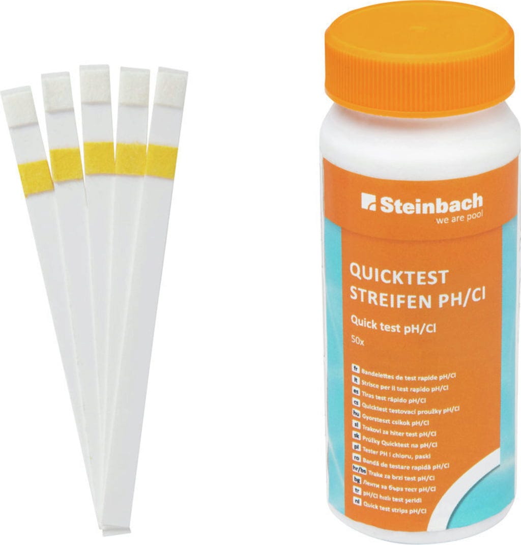 Steinbach Quicktest Streifen für ph- Wert und freies Chlor - 1 Stk.