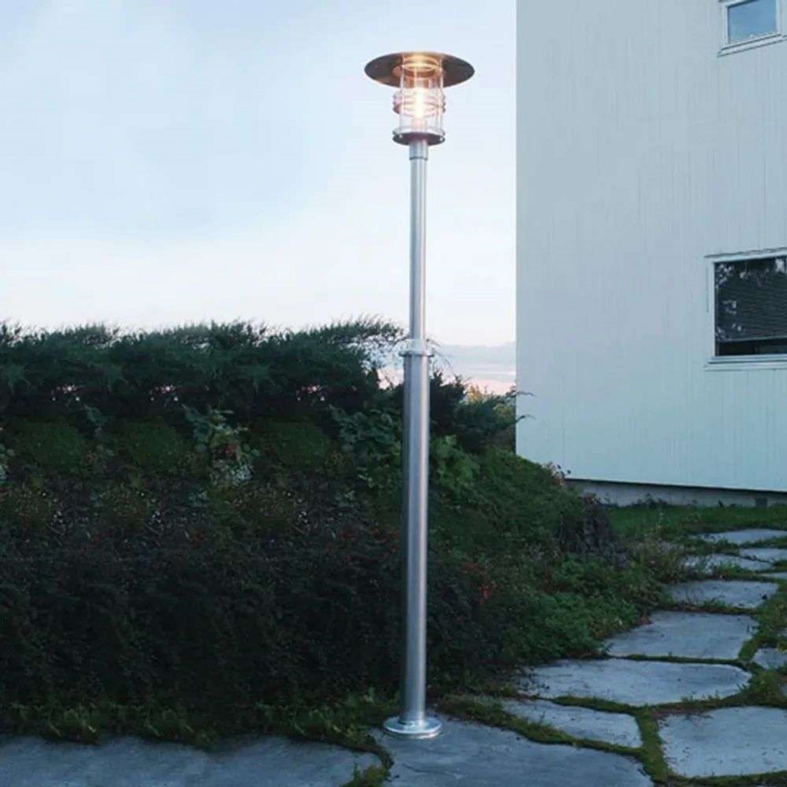 Stockholm 1 Lámpara Exterior tipo Farola Galvanizada - Norlys - Aluminio