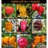 SUPER HOT 10+++ , 9 chiles mas picantes del mundo,90 semillas, pack(2)