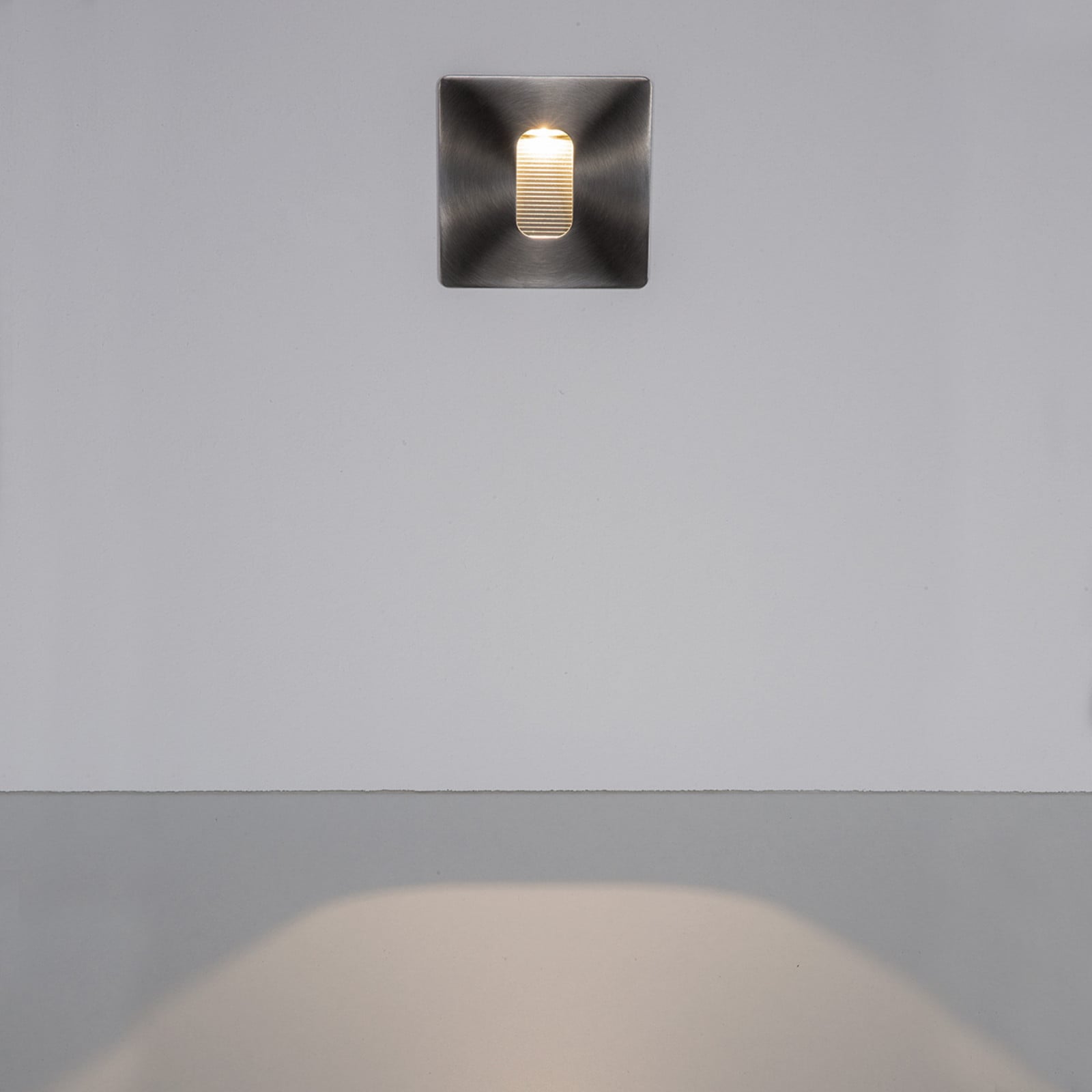 Telke LED Square Exterior Luz de pared empotrada Steel - Lucande - Moderno - Metal - Angular