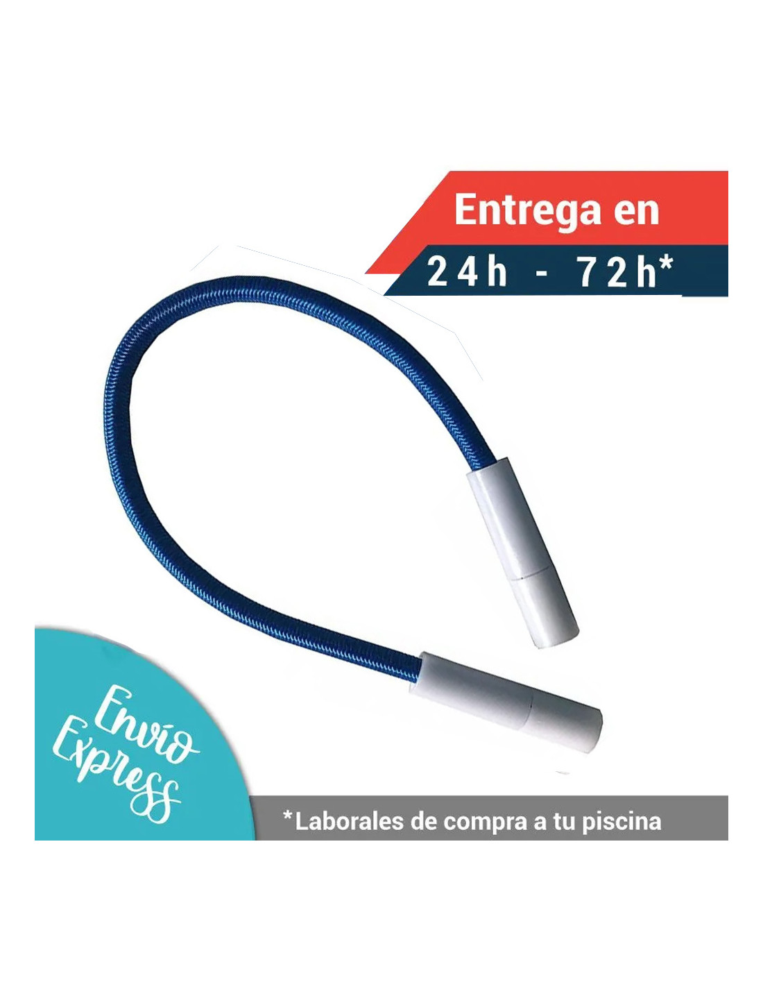 Tensores Azules Lona de Piscina. Goma elástica de Gran Resistencia para el cobertor de Invierno. Regulables