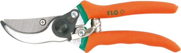 Tijeras de podar FLO 99203, herramienta de jardín, longitud 205 mm, diseño ergonómico, alta precisión de corte, ideales para poda de plantas y arbustos