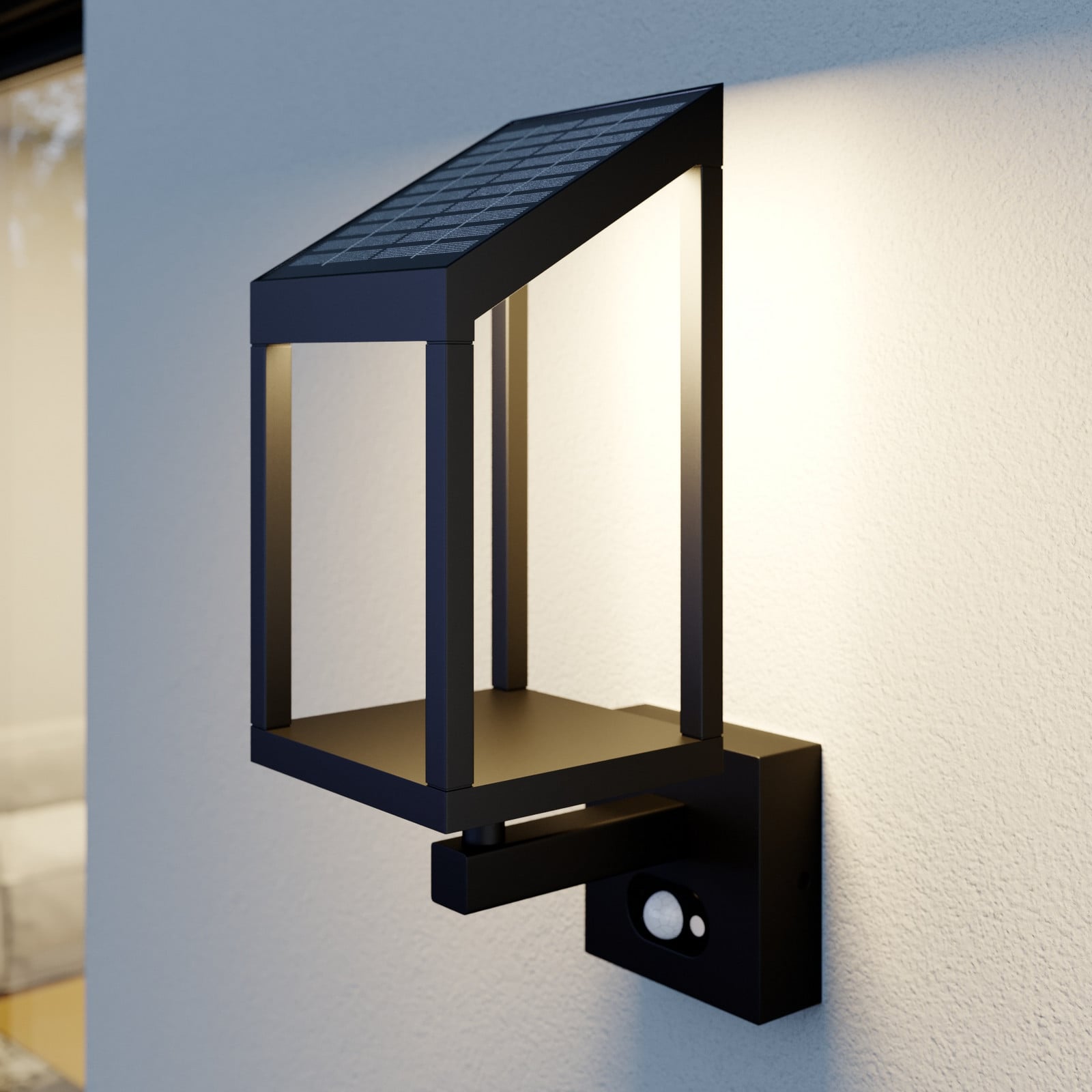 Timeo LED SolcelleAplique de Pared Graphite - Lucande - Moderno - Metal - Angular
