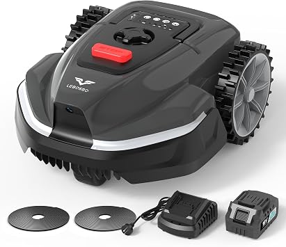 V3 Robot Cortacésped sin Cable Perimetral, Navegación Visual con IA, 150+ Obstáculos, Control por App, Motor sin Escobillas, 50 dB, Bandas Magnéticas, para Jardines Pequeños y Llanos