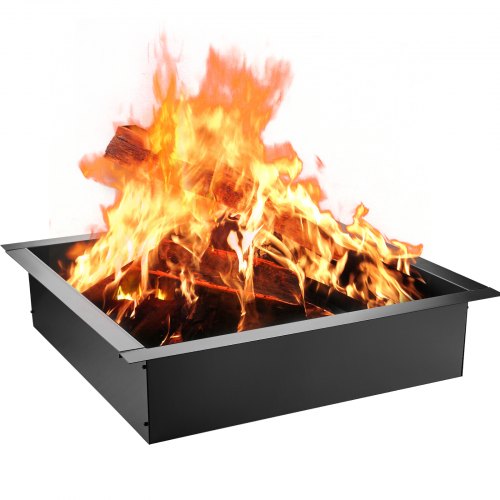 VEVOR Anillo para hoguera de 36" anillo de fuego de 1,5 mm de grosor, anillo de acero para bricolaje con abrazaderas, revestimiento para hoguera enterrado para exteriores, patio, jardín