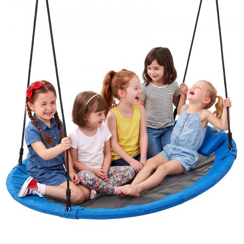 VEVOR Asiento de columpio nido redondo de 149 cm, azul