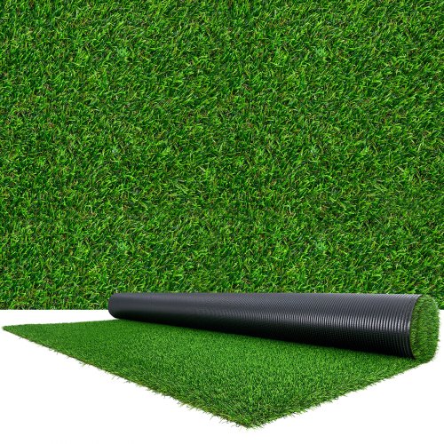 VEVOR Césped Artificial 304,8 x 198,12 cm, Rollo Césped Sintético con Altura de 3,5 cm, Alfombra de PE y PP con Orificios de Drenaje, Aspecto Natural para Terraza Jardín Balcón Patio Interior Exterior