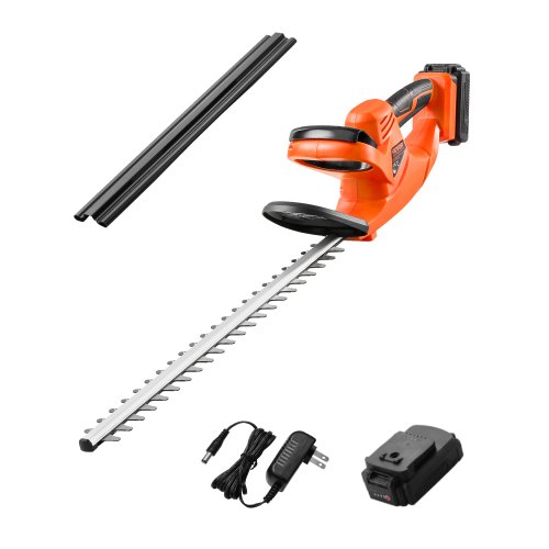 VEVOR Cortasetos Eléctrico, 1200 RPM Cortasetos Inalámbrico con Cuchilla de Doble Acción de 510 mm y Diseño Seguro, Batería de 20 V 2 A, para Ramas Bajas, Jardinería, Cuidado del Césped del Patio