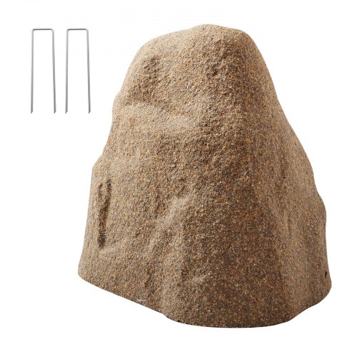 VEVOR Cubierta de Roca Artificial para Jardín, Aspecto Realista, Piedra Hueca Falsa para Ocultar Bomba de Pozo, Paisajismo Exterior, Color Marrón Arena, de Tamaño Pequeño, 225 x 290 x 285 mm