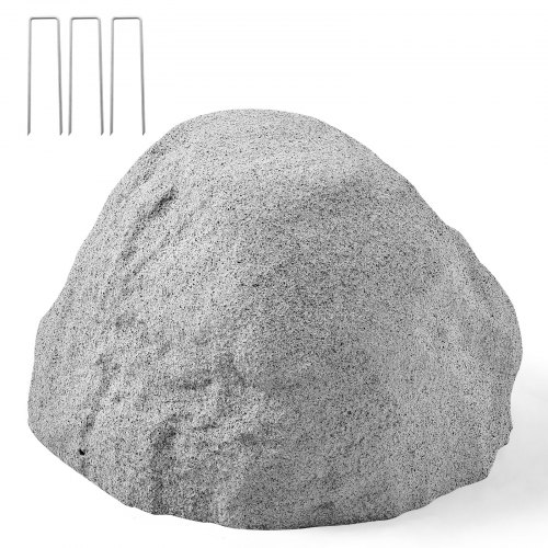VEVOR Cubierta de Roca Artificial para Jardín, Aspecto Realista, Piedra Hueca Falsa para Ocultar Bomba de Pozo, para Césped, Piscinas, Paisajismo Exterior, Gris, Tamaño Pequeño, 460 x 390 x 280 mm