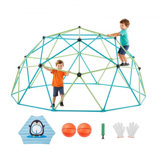 VEVOR Cúpula de escalada 305 cm con red y pelotas, azul y verde