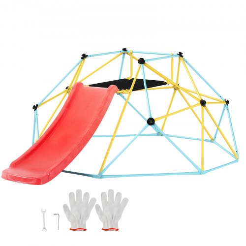 VEVOR Cúpula de escalada infantil con tobogán, 244 cm