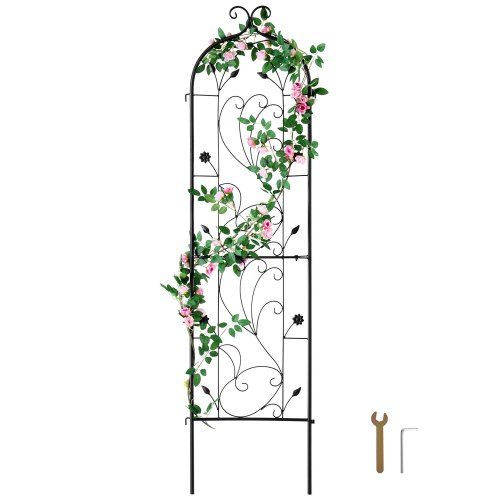 VEVOR Enrejado de Metal para Plantas Trepadoras 38 x 152 cm Soporte para Rosas Trepadoras 1 Pieza Arco para Enredaderas Soporte para Pepinos Decorativo para Clemátides para Patio, Césped, Jardín