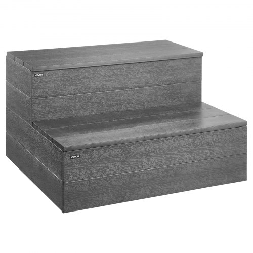 VEVOR Escalera de Piscina de 2 Peldaños para Bañera, con Sistema HIPS para Piscinas Elevadas/Inflables con Carga de 272,16 kg, Versátil para Porches, Patios y Autocaravanas, 635 x 540 x 380 mm