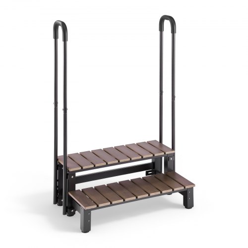 VEVOR Escaleras para Bañera, 2 Peldaños de Plástico HIPS, Ancho de 82 cm, con Pasamanos Desmontables, Capacidad para Trabajos Pesados ​​de 250 kg, para Piscinas Elevadas, Caravanas, Exteriores