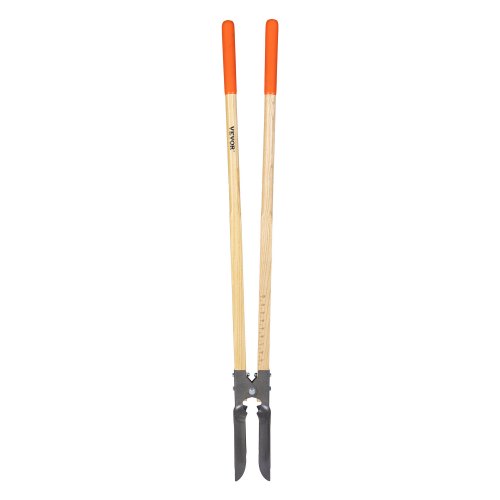 VEVOR Excavadora de Agujeros Manual para Postes Resistente con Mango de Madera de 1460 mm, Marcas de Escala y Hoja de Metal, Herramienta para Excavar Agujeros para Trabajo de Jardinería Al Aire Libre