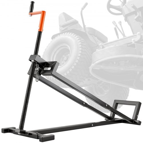 VEVOR Gato Elevador para Cortacésped, Carga de 399,1 kg, Gato Telescópico de Mantenimiento con Manivela y Mango para Herramientas Eléctricas, para Tractores de Césped y Tractores de Jardín, Negro