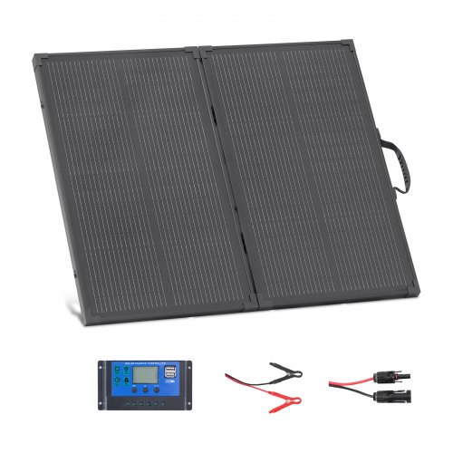 VEVOR Panel solar plegable portátil 100 W con soporte