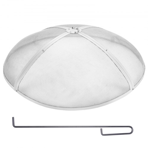 VEVOR Parachispas para Brasero 1016mm Alambrera de Brasero de Acero Inoxidable Cubierta Redonda Rejilla de Protección contra Chispas de Fuego Apertura Fácil con Accesorios para Hogueras, Jardín, Patio