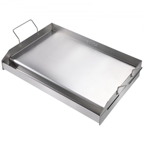 VEVOR Plancha Parrilla Reversible Pre-Sazonada 608x403 mm Plancha Parrilla Rectangular Plancha de Cocción Antiadherente de Hierro Fundido Espesor 2 mm para Cocina de Gas 2 Quemadores Barbacoa