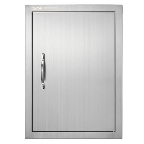 VEVOR Puerta de Acceso a Barbacoa Puerta de Cocina Exterior Simple de 407x559 mmPuerta Empotrada de Acero Inoxidable con Manija Empotrada para Isla de Barbacoa, Estación de Parrilla, Armario Exterior