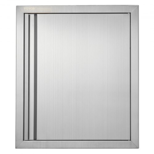 VEVOR Puerta de Acceso a Barbacoa Puerta de Cocina Exterior Simple de 457x533 mm Puerta Empotrada de Acero Inoxidable con Manija Empotrada para Isla de Barbacoa, Estación de Parrilla, Armario Exterior