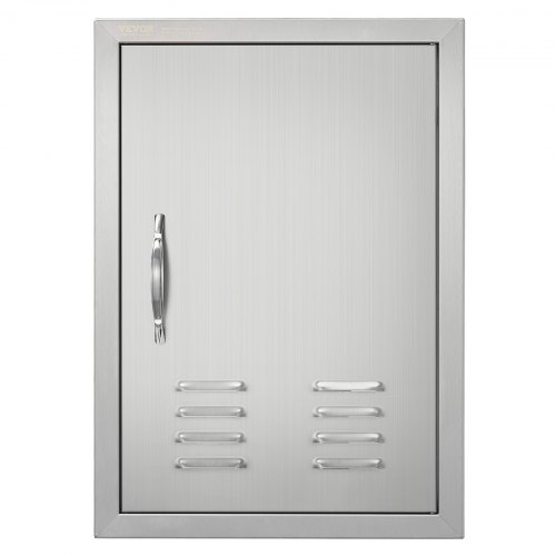 VEVOR Puerta de Acceso a Barbacoa Puerta de Cocina Exterior Simple de 61x43,1 cm Puerta Empotrada de Acero Inoxidable con Manija Empotrada para Isla de Barbacoa, Estación de Parrilla, Armario Exterior