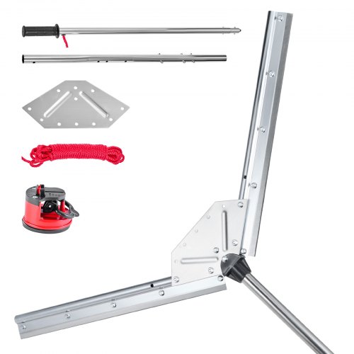 VEVOR Rastrillo para Malezas Acuáticas, Rastrillo para Estanque con Cuerda de 9 m, Ancho de Corte Máximo de 939 mm, Cuchillas de Acero Afiladas y Resistentes para Espadañas, Carrizos, Nenúfares