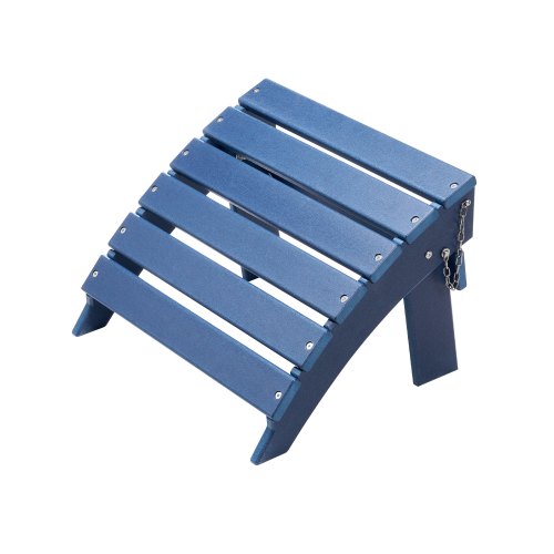 VEVOR Reposapiés Adirondack Plegable de Plástico HDPE de 400 x 480 x 330 mm, Reposapiés Adirondack Resistente a la Intemperie para Silla Adirondack para Porches Exteriores, Césped, Patios, Azul