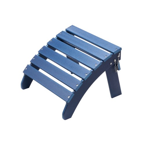 VEVOR Reposapiés Adirondack Plegable de Plástico HDPE de 475 x 480 x 350 mm, Reposapiés Adirondack Resistente a la Intemperie para Silla Adirondack para Porches Exteriores, Césped, Patios, Azul