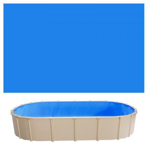 VEVOR Revestimiento para Piscina Ovalada PVC, Liner para Piscinas Elevadas Ovaladas de 360 x 623 cm, Grosor 0,8 mm, Altura de Pared 120 cm, Resistente al Desgarro, Frío y Sol para Exterior y Jardín