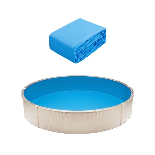 VEVOR Revestimiento para Piscina Redonda 460 cm Calibre Estándar Revestimiento de Vinilo para Piscina de Altura de Pared de 120 cm Revestimiento de Repuesto para Piscinas Elevadas, Color Sólido
