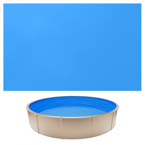 VEVOR Revestimiento para Piscina Redonda PVC, Liner para Piscinas Elevadas Redondas de Diámetro 360 cm, Altura de Pared 90 cm, Grosor 0,4 mm, Resistente al Desgarro, Sol y Frío para Exterior Jardín