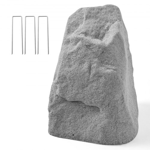 VEVOR Roca Artificial para Jardín, de Aspecto Realista, Piedra Hueca Falsa para Ocultar Bomba de Pozo, Decoración de Jardín, Paisajismo Exterior, HDPE, Gris, Tamaño Mediano, 440 x 410 x 530 mm