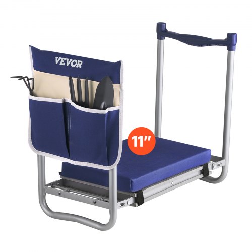 VEVOR Rodillera y Asiento de Jardín, 28 cm de Ancho Taburete para Arrodillarse, Asiento Plegable con 1 Bolsa de Herramientas, Alivia el Dolor de Rodillas y Espalda Banco de Jardín Antideslizante