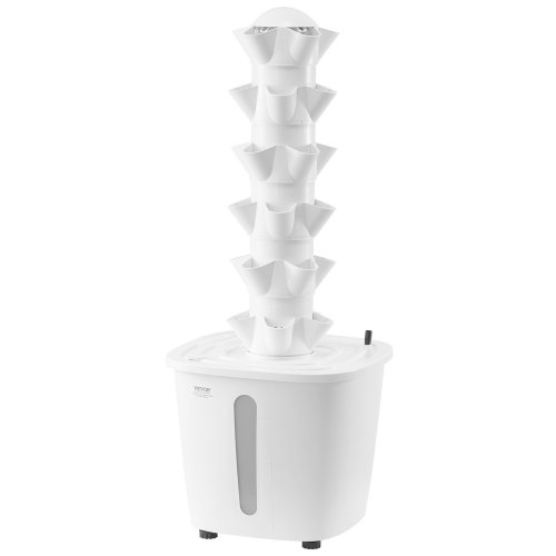 VEVOR Sistema de Cultivo Hidropónico, Torre Hidropónica Vertical de 6 Niveles con 30 Cápsulas, Bomba de Agua y Temporizador, Kit de Germinación de Plantas con Circulación de Agua para Hierbas, Frutas