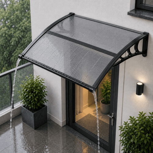 VEVOR Toldo de policarbonato para puerta 101,7x96,5cm