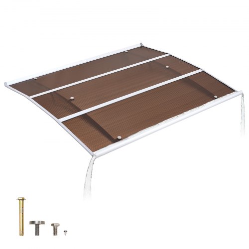 VEVOR Toldo de policarbonato para puerta 120x100cm