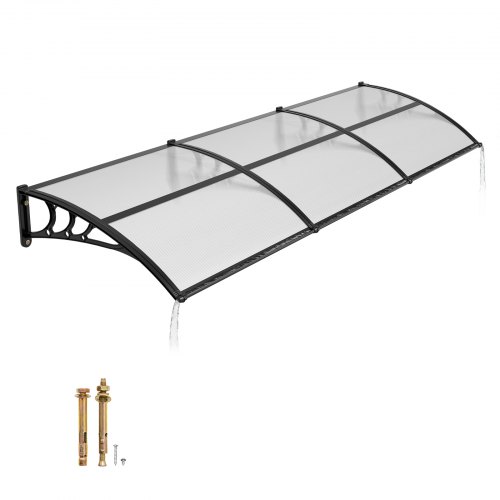 VEVOR Toldo de policarbonato para puerta 297,5x96,5cm