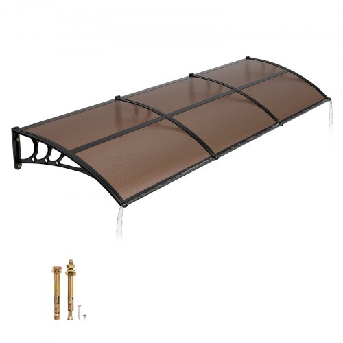 VEVOR Toldo de policarbonato para puerta 297,5x96,5cm