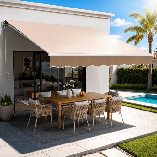 VEVOR Toldo retráctil para terraza 400 x 240 cm
