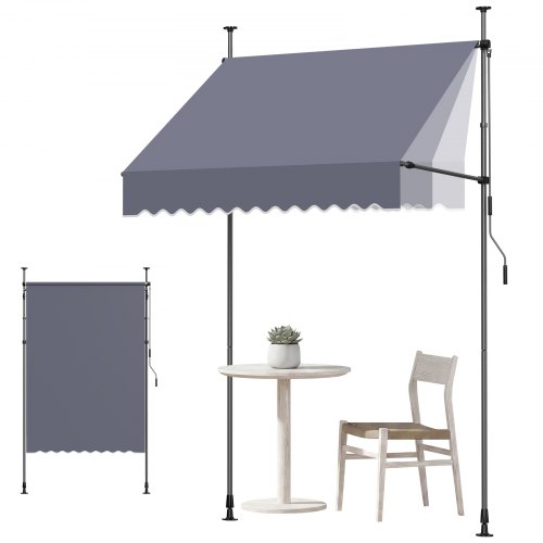 VEVOR Toldo retráctil sin taladro 150 cm