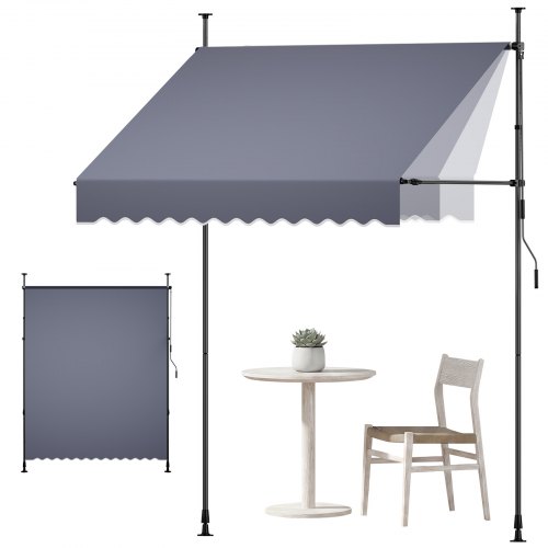 VEVOR Toldo retráctil sin taladro 200 cm