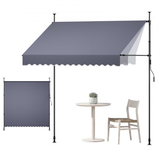 VEVOR Toldo retráctil sin taladro 250 cm