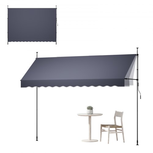 VEVOR Toldo retráctil sin taladro 350 cm