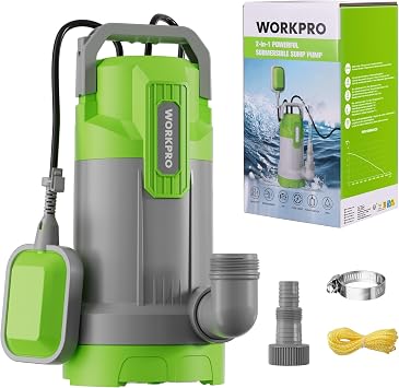WORKPRO Bomba Sumergible para Aguas Sucias, 700W