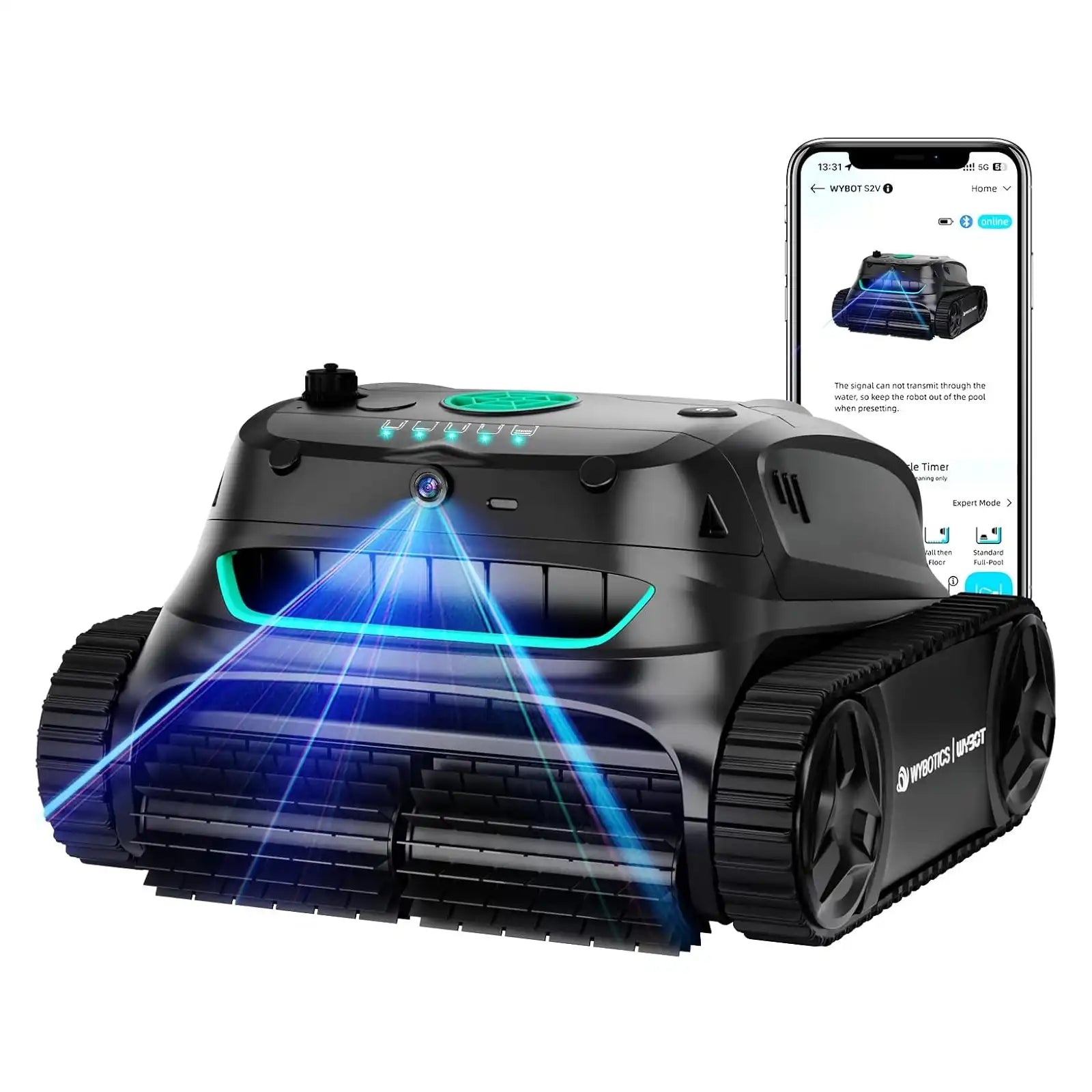 WYBOT S2 Vision Robot limpiafondos inalámbrico con cámara IA y motor sin escobillas