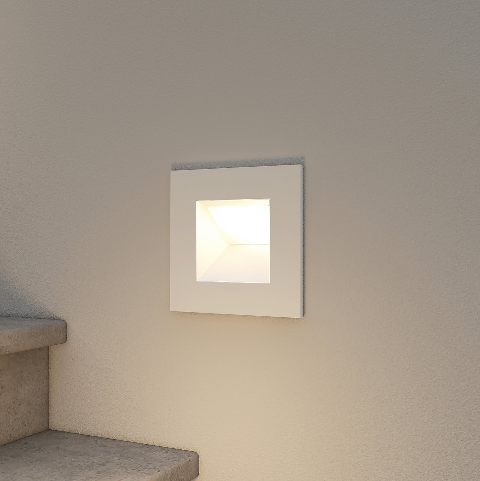 Zamo Luz de pared empotrada IP65 White - Arcchio - Pasillo - Moderno - Metal - Angular
